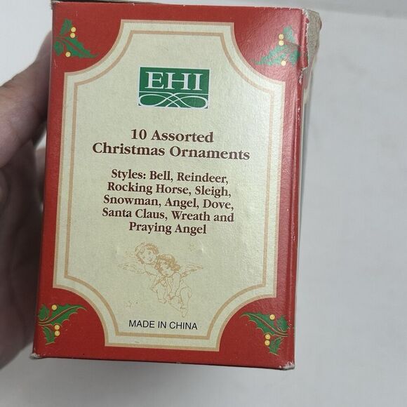 EHI VINTAGE  Assorted Christmas Horse Sleigh Reindeer Angel Santa Ornaments - Picture 8 of 8